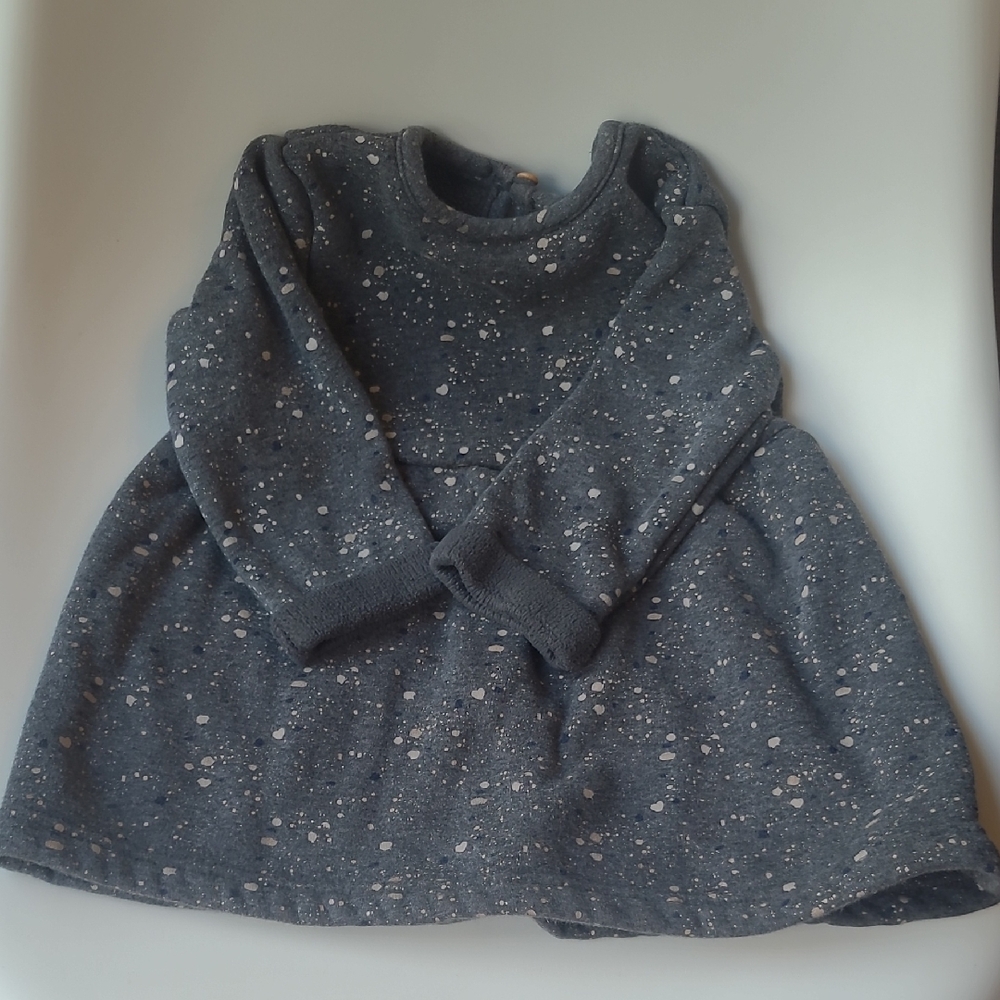 Zara Gray Speckled Kids Dress